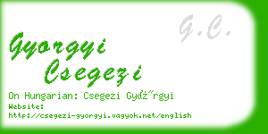 gyorgyi csegezi business card